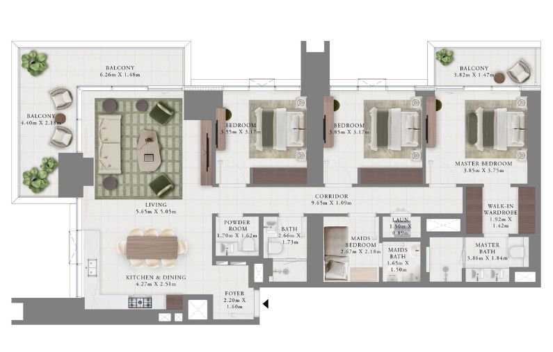 Creek Bay at Dubai Creek Harbour floor plan 