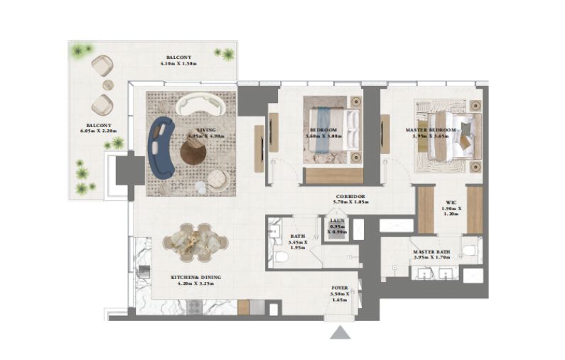 Altan at Dubai Creek Harbour by Emaar floor plan
