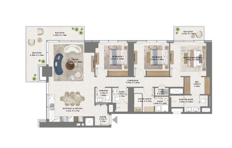 Altan at Dubai Creek Harbour by Emaar floor plan