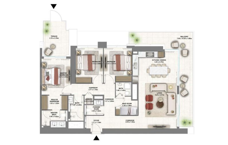Montiva by Vida at Dubai Creek Harbour floor plan
