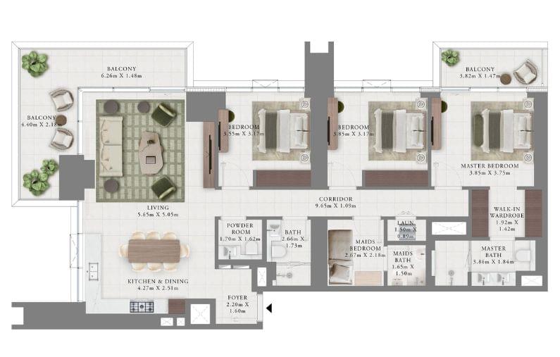 Creek Bay at Dubai Creek Harbour floor plan 